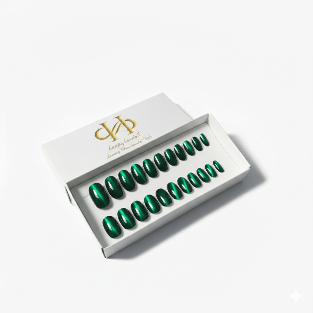 Green Chrome Nails - HH8