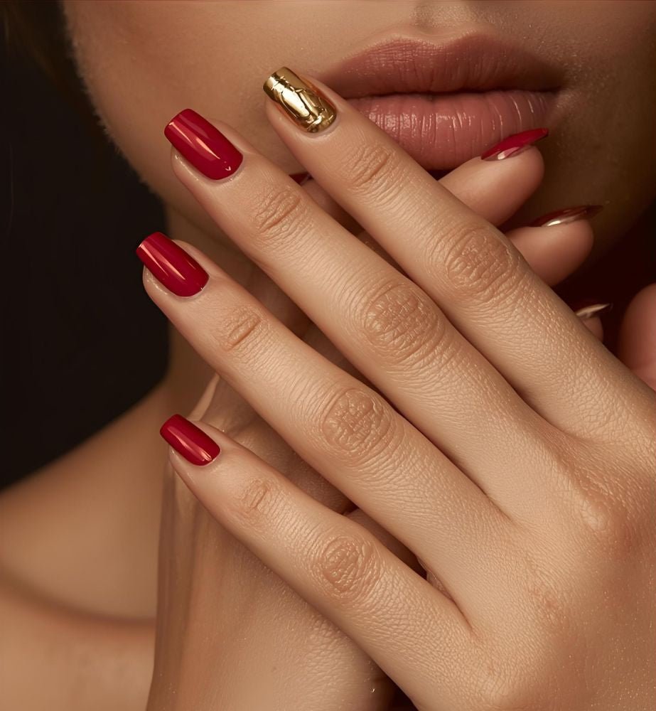 Indian Bridal Nail Art Salon ready manicure Fake extensions Presson sticky artificial nails from happyhands8