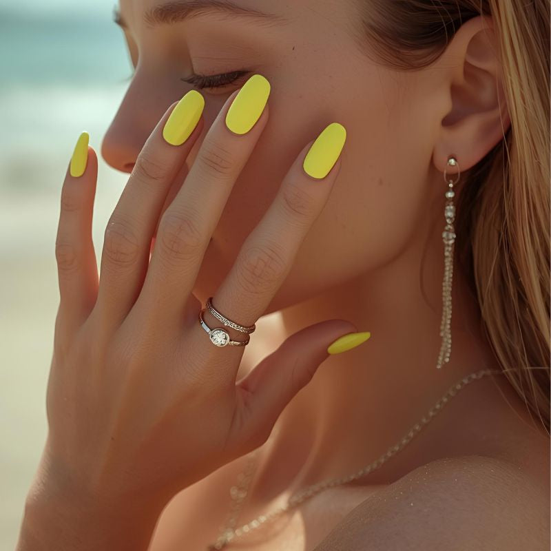 Happy Yello neon for beach look from the very fresh collection from Happyhands8