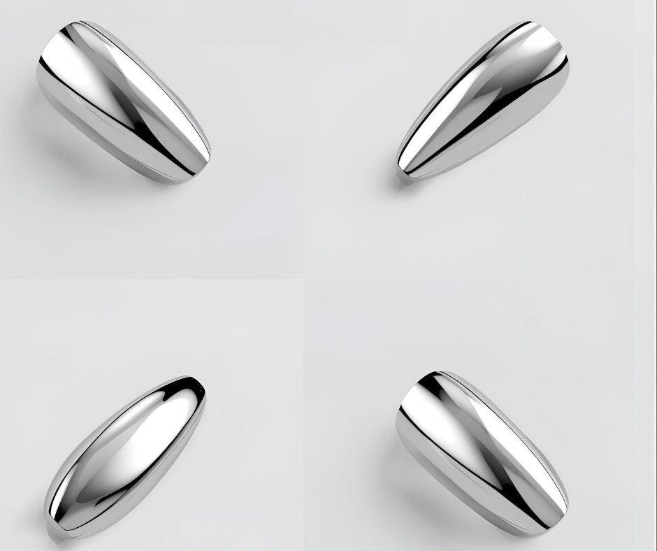Chrome Silver Nails - HH8