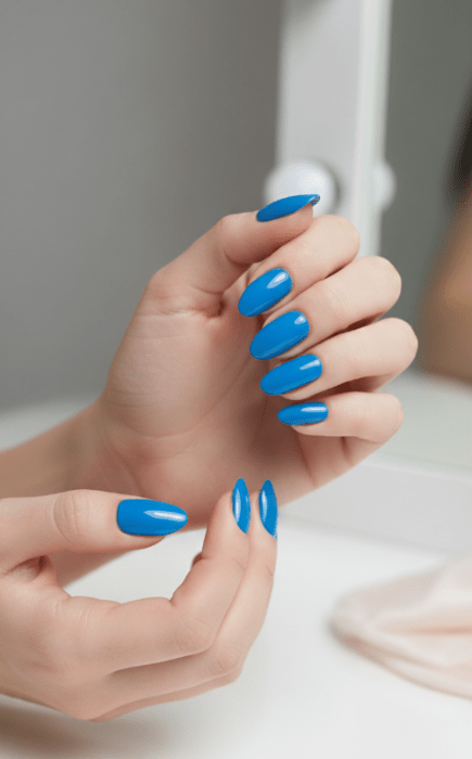 Blue Manicure Press on Nails - Happyhands8