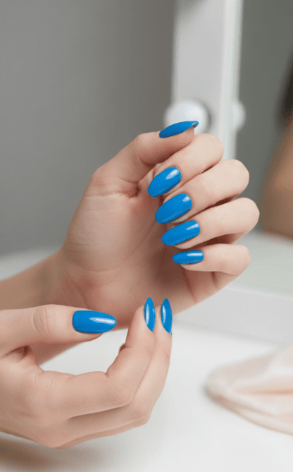 Blue Manicure Press on Nails - Happyhands8