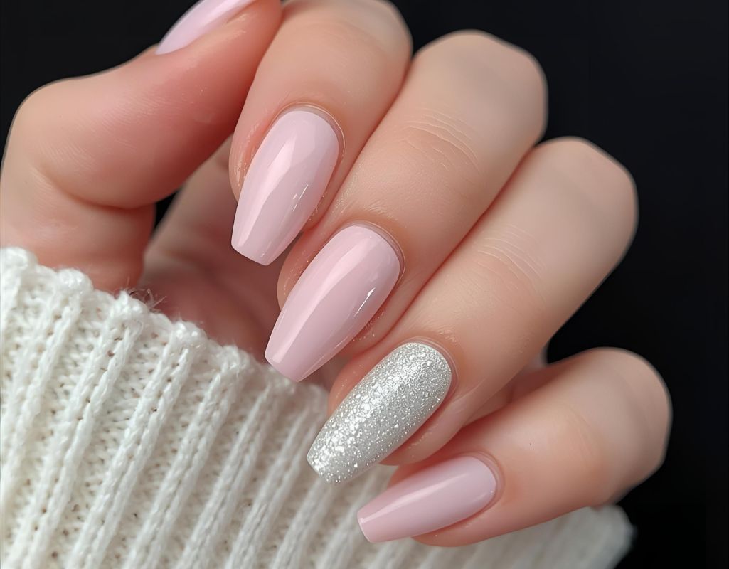 Glitter & Sparkle - Salon ready manicure Fake extensions Press on sticky artificial nails from happyhands8