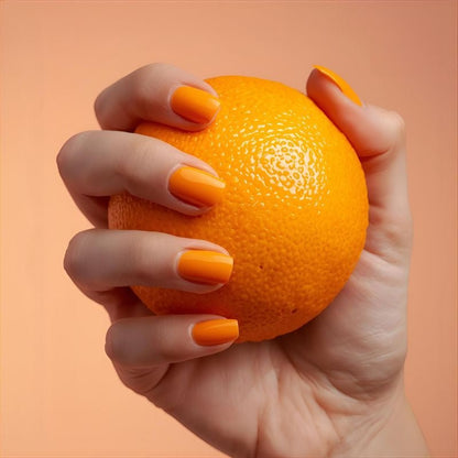 Orange Subtle Nails - Happyhands8