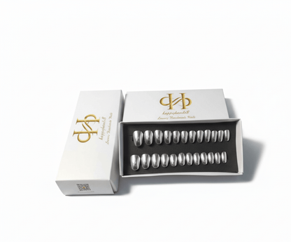 Silver Chrome Press on Nails - Happyhands8