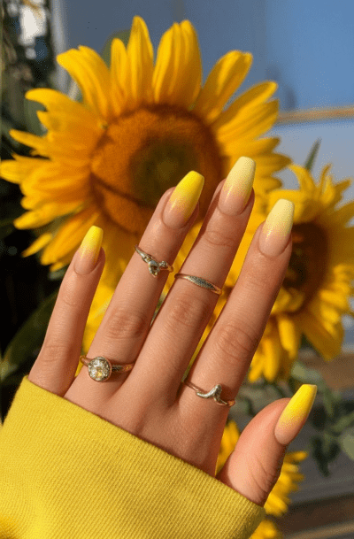 Sunshine Fade Ombre Press on Nails - Happyhands8